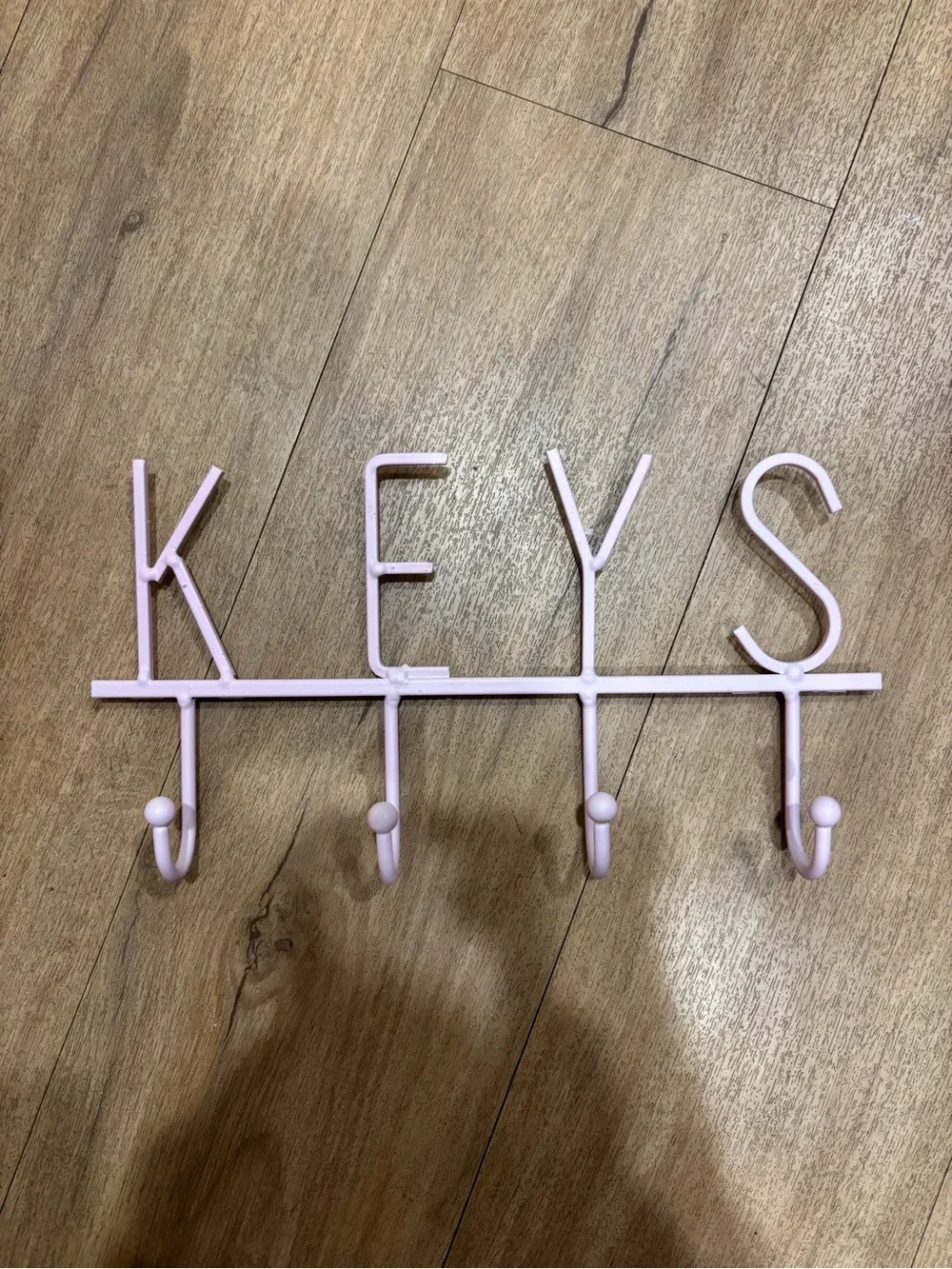 Pink wall key holder